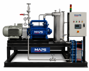 Liquid ring vacuum pump with close loop
